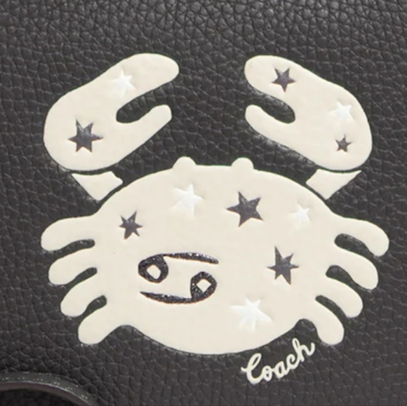 Coach Corner Zip Wristlet With Cancer Sign - Picture 4 of 6